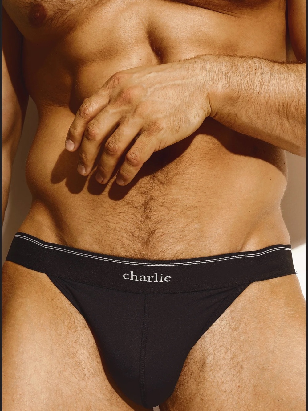 Charlie by MZ Men's Black Microfiber Sport Brief